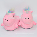 Hot selling unicorn design plush soft animal slippers